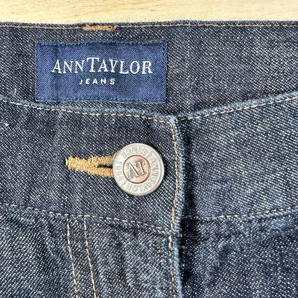 Ann Taylor Jeans Women's 12 Wide Leg Crop 100% Cotton High Rise - Picture 6 of 9